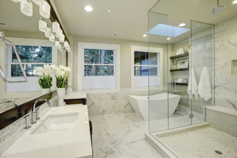 Expansive Walk-In Shower with Glass Enclosure